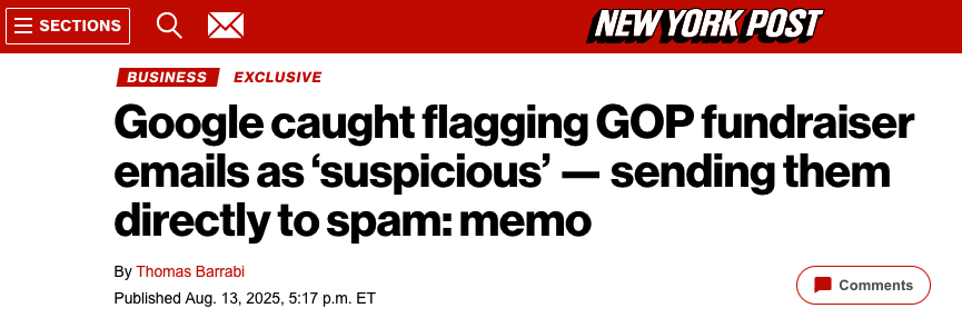 GOP Cries Censorship Over Spam Filters That Work 