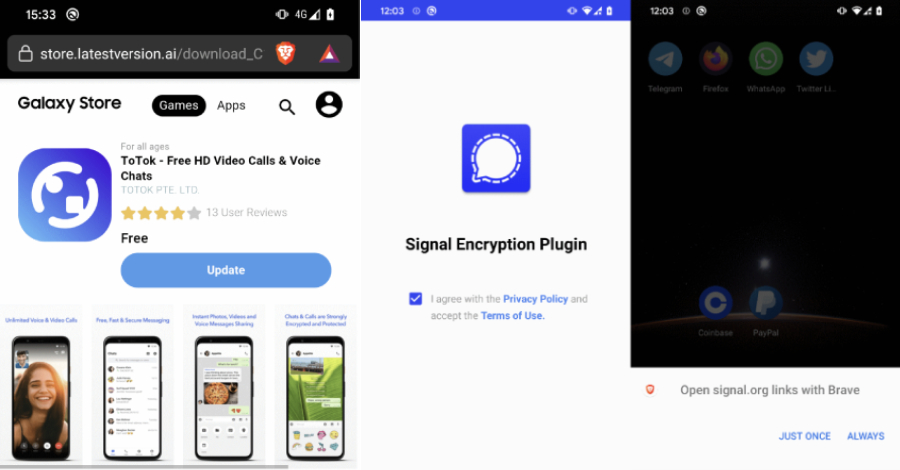 Warning: Beware of Android Spyware Disguised as Signal Encryption Plugin and ToTok Pro 